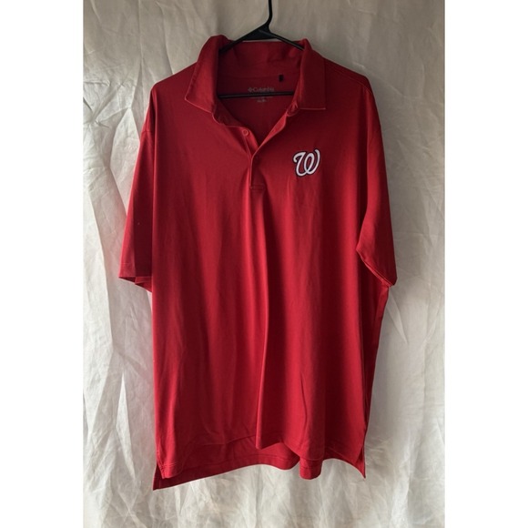 Columbia Other - Washington Nationals Men's Red Polo Shirt Size Columbia‎ 2XL Golf